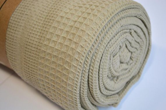 Вафельне простирадло-покривало Bayalli 200×230 см. Bej | Зображення 1