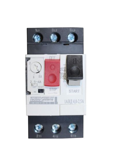 Автоматичний вимикач 1АВД 4.0-2.5А захисту двигуна 220V 0.75kW / 400V 1.5kW Ny95504997 | Зображення 1