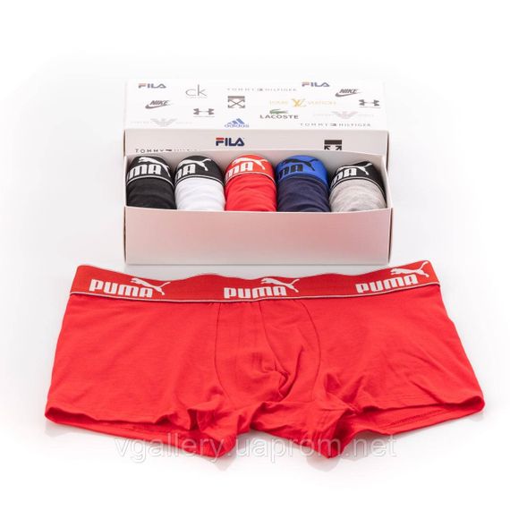 Подарунковий набір чоловічих трусів Puma Sport в коробці - ціна поштучно  - розмір XL | Зображення 5