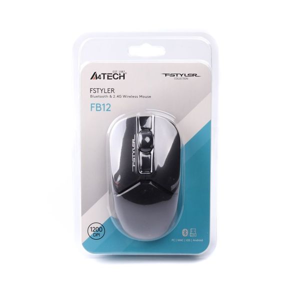 Миша бездротова A4Tech Fstyler FB12 (Black),  USB, колір чорний | Зображення 4