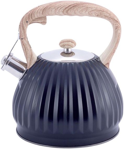 Чайник Kamille Whistling Kettle Black 3л з нержавіючої сталі зі свистком, чорний | Зображення 1