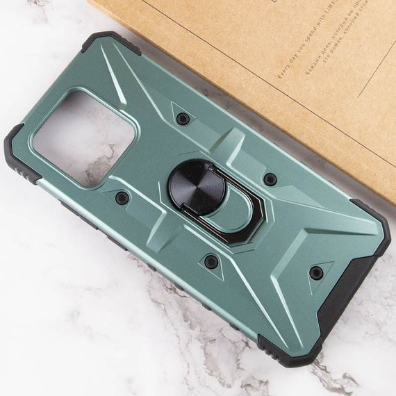 Ударостійкий чохол Pathfinder Ring для Xiaomi Redmi 10C / Poco C40 TPU+PC, Кольцо-держатель, Зеленый / Green | Зображення 3