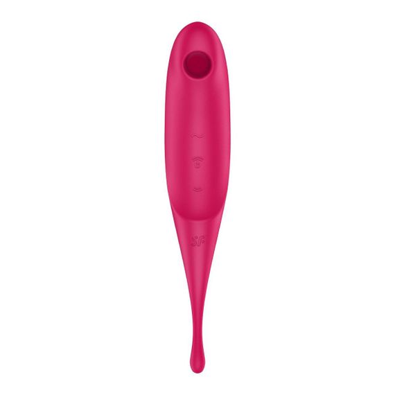 Вібратор для клітора з вакуумною стимуляцією Satisfyer Twirling Pro, Червоний | Зображення 2