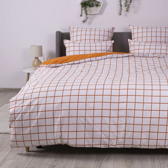 Постельное белье семейное ТЕП Happy Sleep Terracotta Check 2-03797-25233 150х220х2 см | Зображення 5