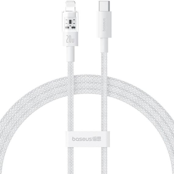 Дата кабель Baseus Gem Fast Charging Type-C to Lightning 20W (2m) (P10373001211-01) Moon White