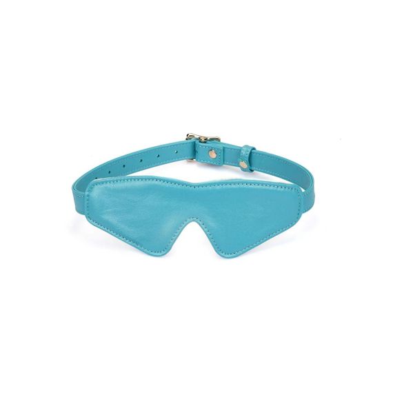 Маска на глаза Liebe Seele Blue Lamb Leather Blindfold with Velvet Lining Sex Aura