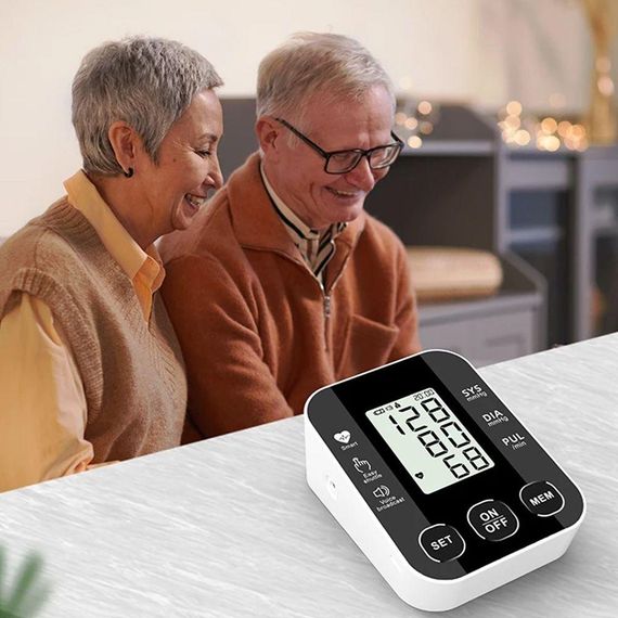 Автоматичний цифровий тонометр від батарейок або USB, BR-510 / Електронний вимірювач тиску / Плечовий тонометр з дисплеєм