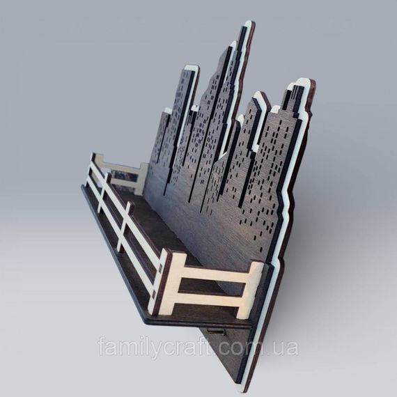 Настенная ключница из дерева Деревянный органайзер для ключей Держатель для хранения Персонализация | Зображення 1