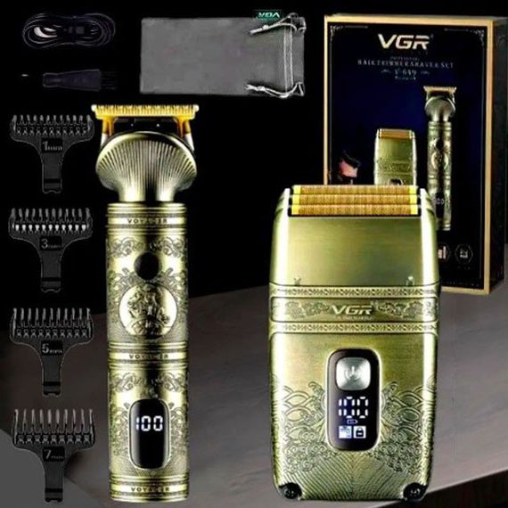 Провідний професійний набір машинка для стрижки та шейвер VGR V-649, Чоловічий акумуляторний тример | Зображення 6