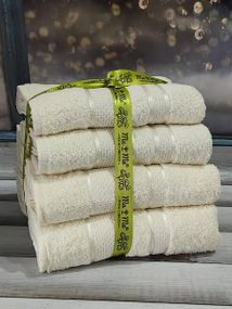 Полотенца Mame Krem Махра набор 4шт