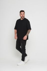 Чоловіча футболка оверсайз чорна, 2XL