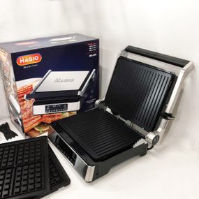 Гриль-барбекю електричний Magio MG-356, Настільний гриль для гамбургерів Притискна електробутербродниця