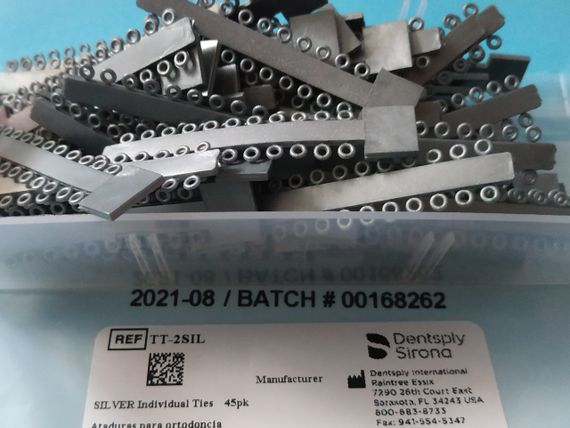 Еластична лігатура срібляста, пр-во Dentsply-Sirona, 10 шт. | Зображення 1