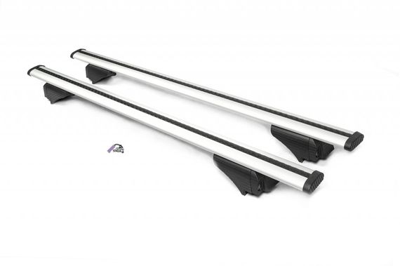 Перемычки на встроенные рейлинги под ключ Wizard V2 (2 шт) 125см, серые для Skoda Superb 2016-2024 гг | Зображення 2