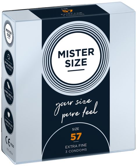 Презервативи Mister Size 57 mm (3 шт.) Sex Aura | Зображення 2
