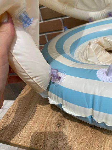 Надувне коло з трусиками та дахом для захисту від сонця Блакитна полоса | Зображення 5