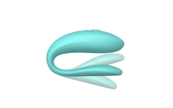 Вібратор для пар We-Vibe SYNC Lite Aqua — гнучкий, керування We-Connect, Bluetooth, водонепроникний, магнітна зарядка | Зображення 3