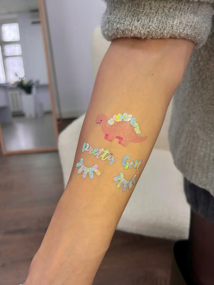 Тату тимчасове в наборі Unicorn mood голограма Tattooshka LB-185 Різнокольоровий shop (4825800010594) | Зображення 1