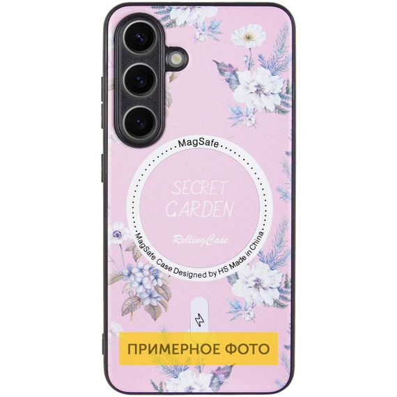 TPU+PC чохол Secret Garden with MagFit для Samsung Galaxy S23 FE Pink | Зображення 1