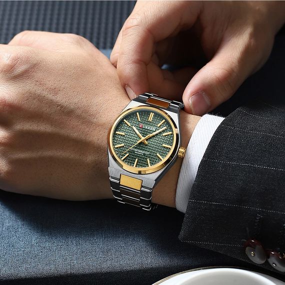 Curren 8439 Silver-Gold-Green | Зображення 2