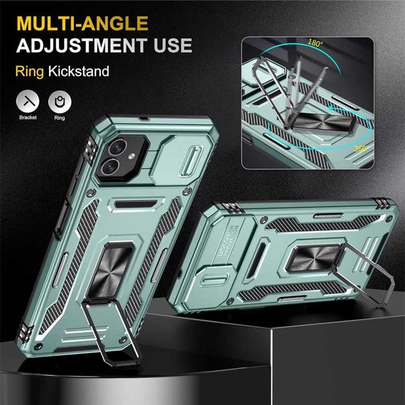 Ударостійкий чохол Camshield Army Ring для Samsung Galaxy A06 Зелений / Light Green | Зображення 4
