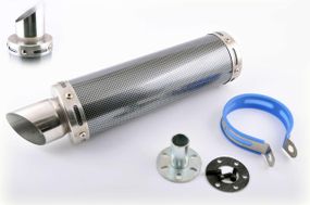 Глушитель (тюнинг)   300*90mm, креп. Ø48mm   (нержавейка, карбон mod:1, прямоток, тип:3)