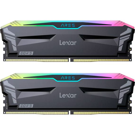Модуль пам&#039;яті для комп&#039;ютера DDR5 32GB (2x16GB) 6400 MHz Ares RGB Black Lexar (LD5EU016G-R6400GDLA)