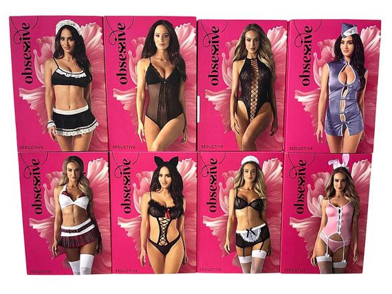 Комплект напівпрозорої білизни Obsessive 870-SET-3 червоний, L/XL Sex Aura | Зображення 4