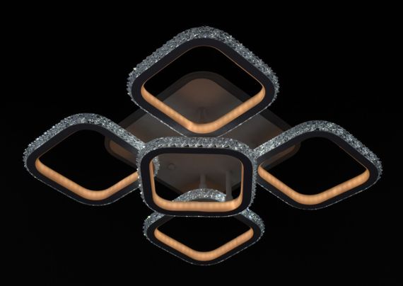 Люстра світлодіодна стельова LED світильник для квартири на стелю лед 26321 Білий 12х42х42 см. | Зображення 4