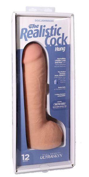 Фалоімітатор Doc Johnson The Realistic Cock ULTRASKYN - 12 Inch Hung with Balls Vanilla Sex Aura | Зображення 7