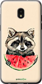 Чохол на Samsung Galaxy J7 2018 Єнотик з кавуном "4605u-1502-2448"