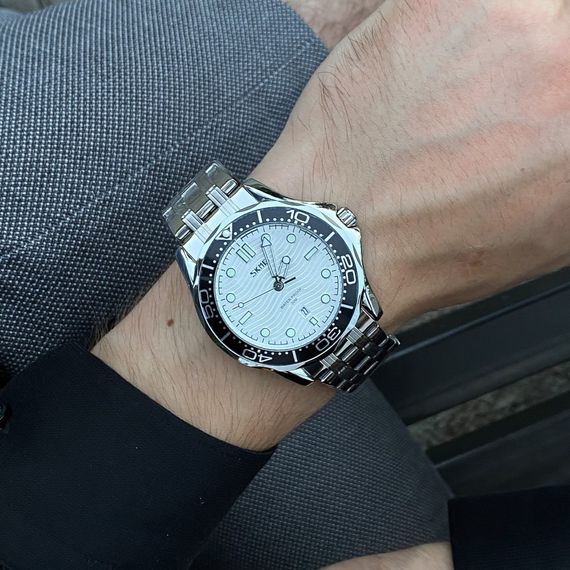Чоловічий годинник Skmei 9276SSISI Silver-Silver Steel Strap | Зображення 4