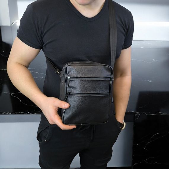 Месенджер оригінал, Сумка месенджер шкіряна, Чоловіча міська сумка крос-боді, Легка сумка-месенджер DA-90 | Зображення 7