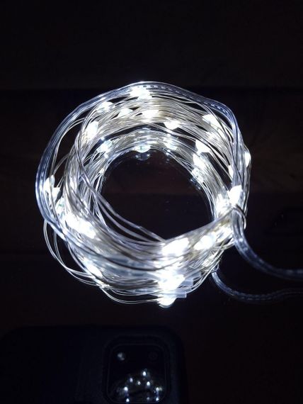 Гирлянда на батарейках (3шт АА) "светодиодные капли" 3м, 30LED, холодный белый цвет | Зображення 1