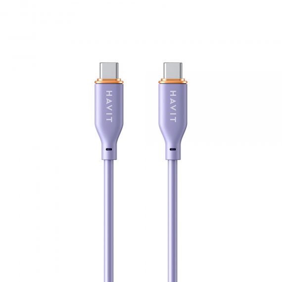 Кабель Type-C to Type-C HAVIT HV-CB603 PD60W 3A 1.2м (гіпереластичний) | Зображення 1