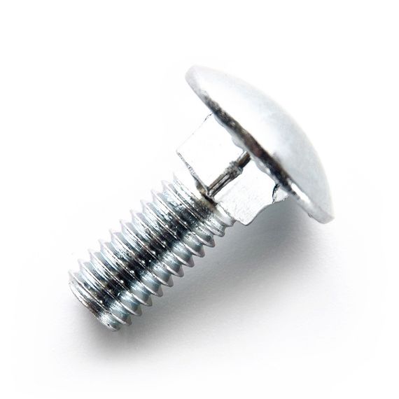 Болт с квадратным подголовником с полной резьбой М8*50 DIN 603 кл. пр. 4,8 цинк белый (пач 20шт) APRO