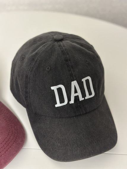 Комплект кепок бейсболка парна Тато Мама (Dad Mom) 56-60р Сірий з червоним  (8090) | Зображення 2