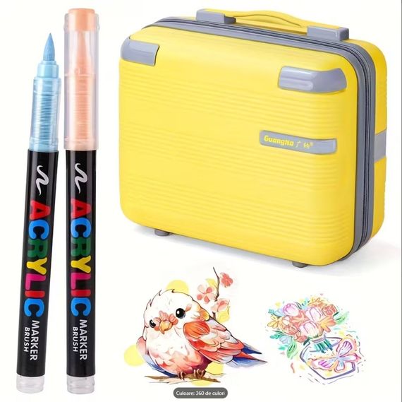Акрилові маркери GuangNa Brush GN-8101 з м’яким пензликом 360 шт. | Зображення 3