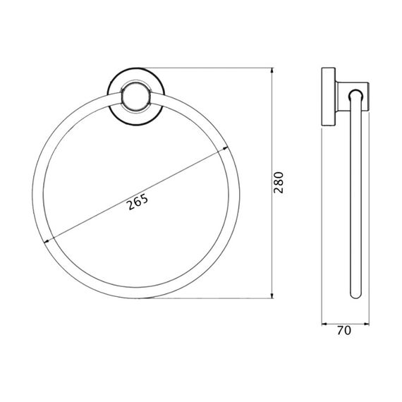 Полотенцедержатель Lidz (CRM)-114.03.05 | Зображення 1