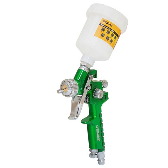 Фарборозпилювач Sigma HVLP-mini 0.8 мм з верхнім баком 100 мл Green (6812041) | Зображення 5