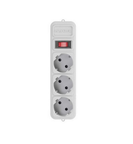 Фільтр мережевий 3 розетки 1,8 м з вимикачем сірий SPM3-G-6G Maxxter