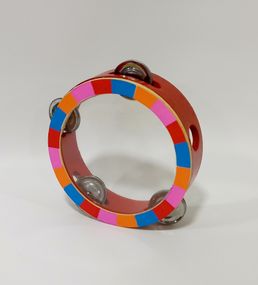 Деревянная игрушка Бубен MD 2342 14см (6903317247035) Красный