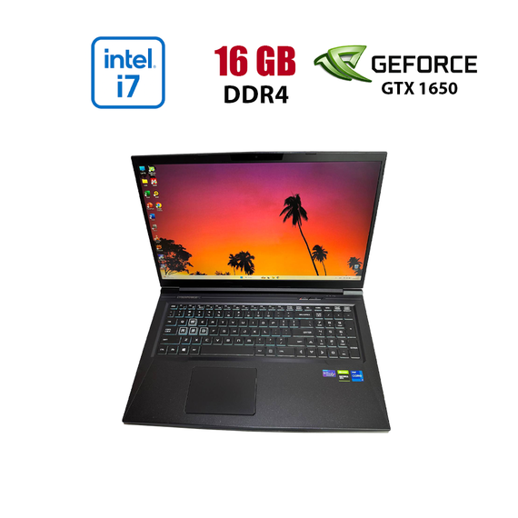 Ігровий ноутбук СyberpowerPC Tracer V Gaming L17G GM7TG5R / 15.6" (1920x1080) IPS / Intel Core i7-11800H (8 (16) ядер по 2.3 - 4.6 GHz) / 16 GB DDR4 / 512 GB SSD / nVidia GeForce GTX 1650, 4 GB GDDR5, 128-bit / WebCam б/в