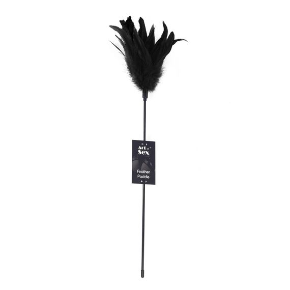 Щекоталка черная Art of Sex - Feather Paddle, перо молодого петуха | Зображення 2