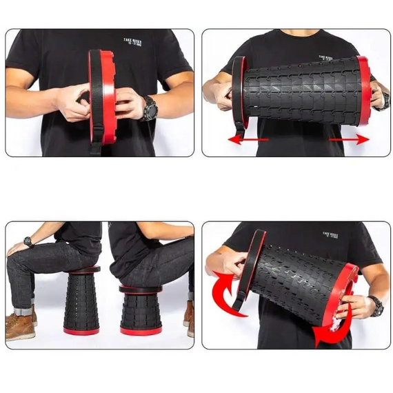 Складаний стілець Telescopic stool, розкладний телескопічний стілець для риболовлі та туризму | Зображення 7