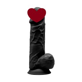 Фалоімітатор SilexD Norman Black (MODEL 4 size 8.5in), двошаровий, силікон + Silexpan, діаметр 5 см Sex Aura