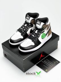 Чоловічі кросівки N-ike Air Jordan  High Black White Khaki 43 - 27,5 см