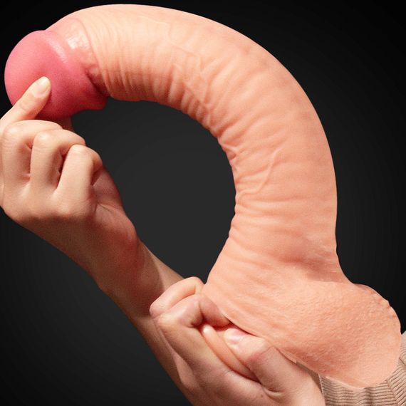 Фалоімітатор - Dual-Layered Silicone Cock 12" Flesh sexstyle | Зображення 4