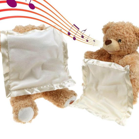 Детская интерактивная игрушка говорящий Мишка 30 см, Peekaboo Bear / Плюшевый музыкальный медведь | Зображення 9