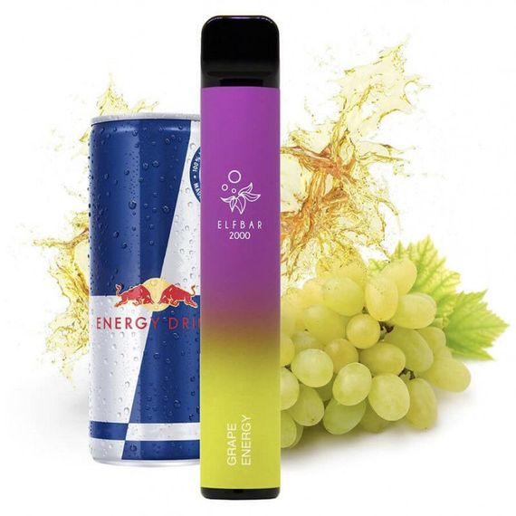 Elf Bar 2000. Виноград Энергетик (Grape Energy)